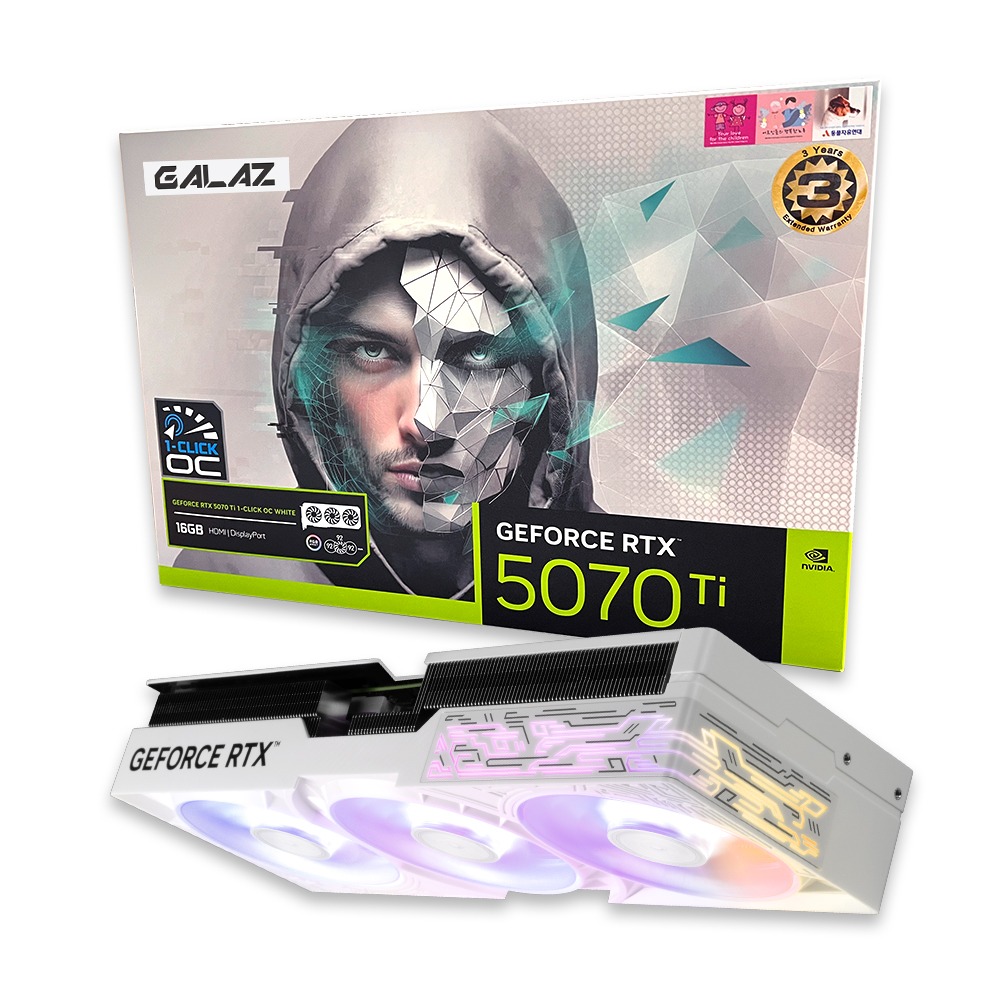 갤럭시 GALAZ 지포스 RTX 5070 Ti WHITE OC D7 16GB