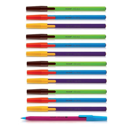모나미 153 스틱 비비드 볼펜 0.7mm (12개)_이미지