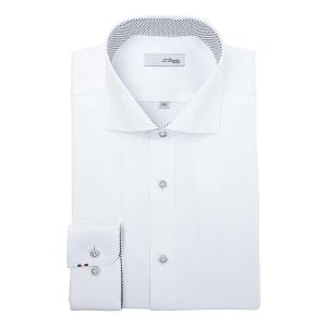 ST듀퐁 셔츠 SE5SM21LS303SWH 컴퍼터블 라인 하이퀄리티의 120수 와이드 화이트 슬림 핏 셔츠