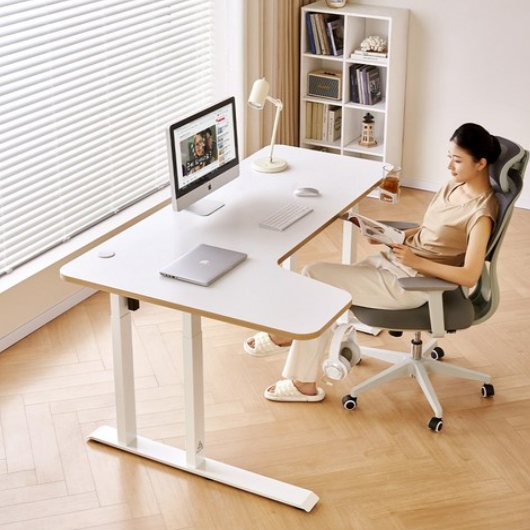 아우스 GE03 코너형 듀얼모터 쿼드형 모션 스탠딩 책상 (1400x700)_이미지