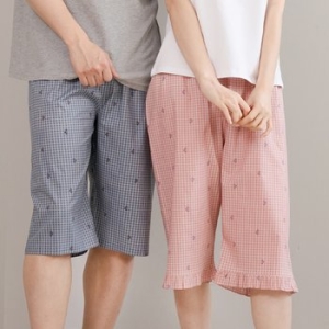 토토와모모 커플 잠옷바지 여성 파자마 남자 7부 AP7-450_이미지