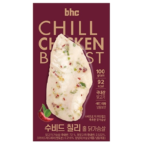 BHC 수비드 칠리 홀 닭가슴살 100g (5개)