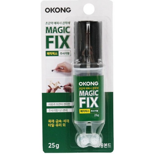 오공 에폭시 매직픽스 주사기형 접착제 25g (1개)_이미지