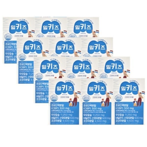 키즈랩스 밀키즈 1000mg 30정 (12개)
