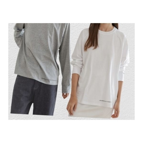 게스 남녀공용 라그란 오버사이즈 긴팔 티셔츠_NP3K5426