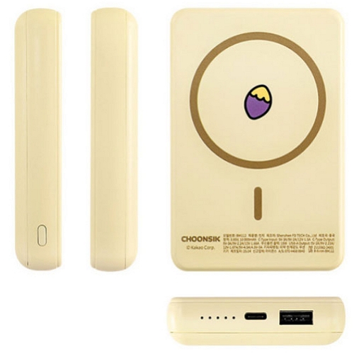 아이콘스 카카오프렌즈 춘식이 맥세이프 보조배터리 CSPBW 10000mAh_이미지