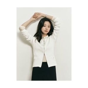 LADIES B. my 골지 투웨이 칼라 집업 아이보리 BF5841N010 BF5841N010 131938