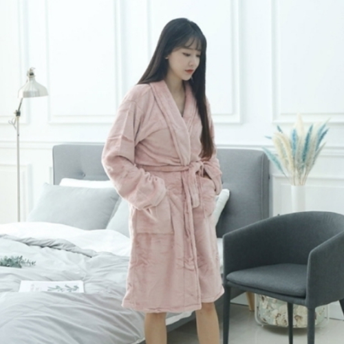 엔비 극세사 샤워가운 인디핑크 여성용