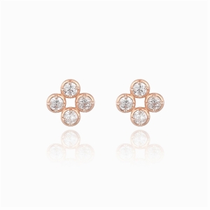 GB L-DIAMOND 클로버 14k GOLD 귀걸이 LEF23007D