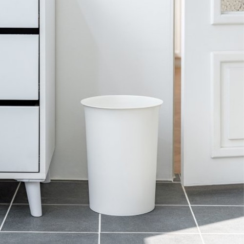 창신리빙 심플 원형 오픈 휴지통 화이트 20L