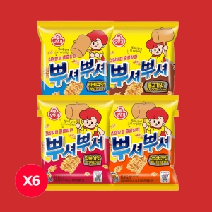 오뚜기 뿌셔뿌셔 불고기맛 6개 바베큐맛 6개 양념치킨맛 6개 떡볶이맛 6개_이미지