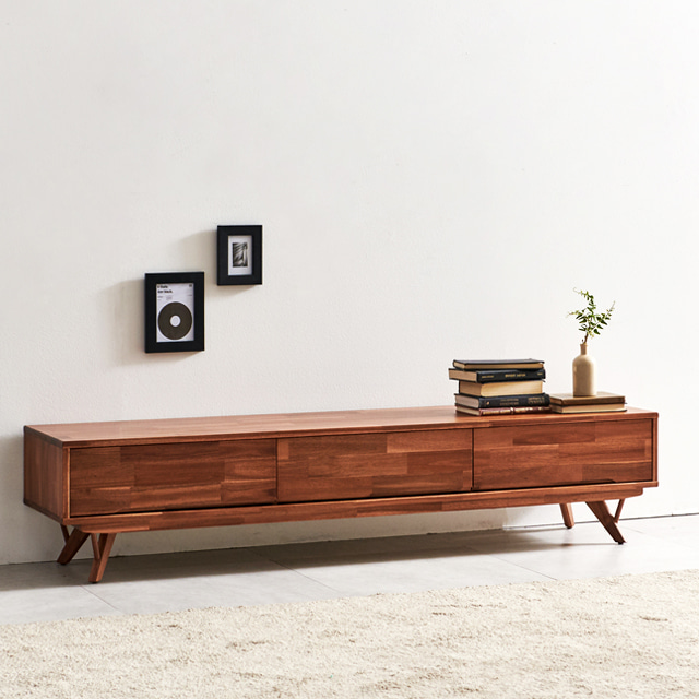 모노가구 모노 아카시아 1단 원목 거실장 1600