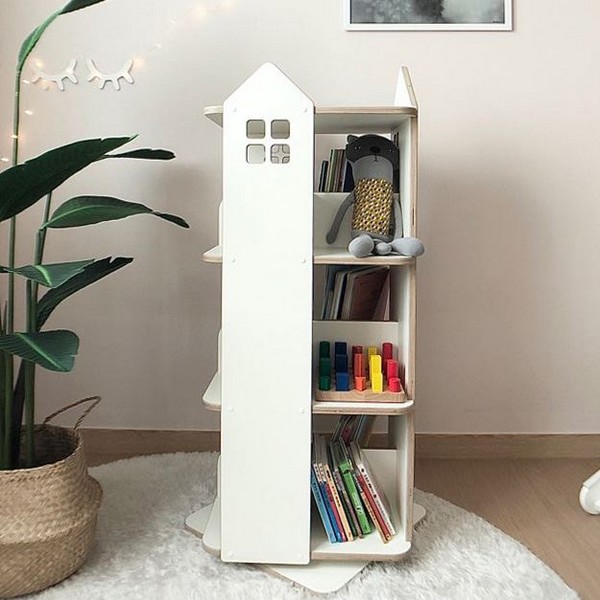 란 하우스 4단 회전 책장 480_이미지