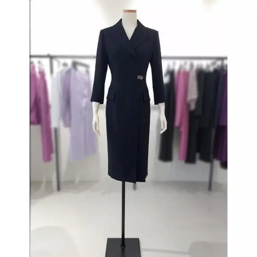 모조에스핀 테일러드 골드 버클 슬림핏 원피스 S262MSE011_이미지