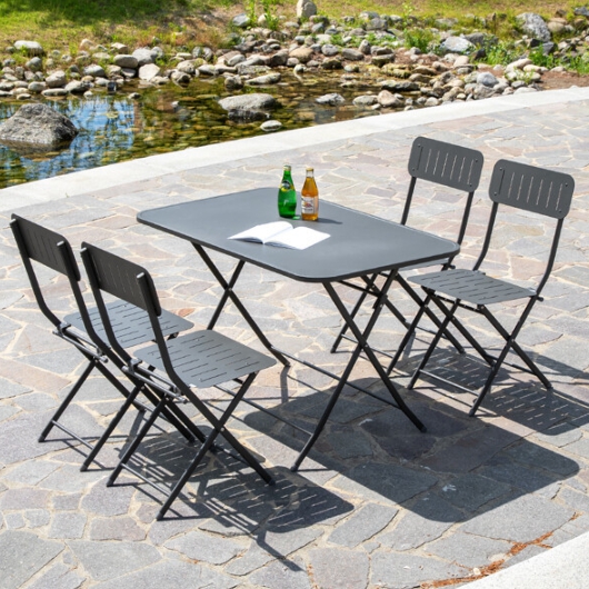 위드퍼니처 피파 접이식 사각 야외 테이블 1100 (의자4개)_이미지