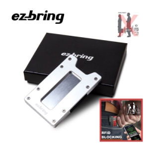 이지브링 W5D391D 이지브링 RFID 차단 카드지갑 슬라이드 메탈실버