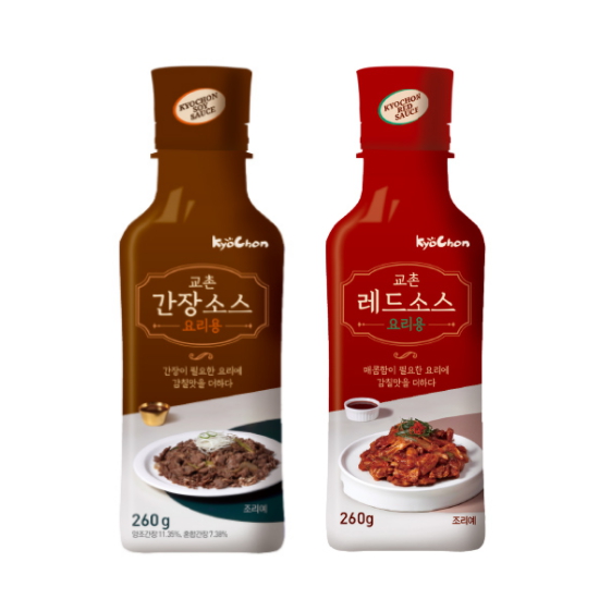 교촌 요리용 소스 520ml 2종 (간장/레드) (1개)
