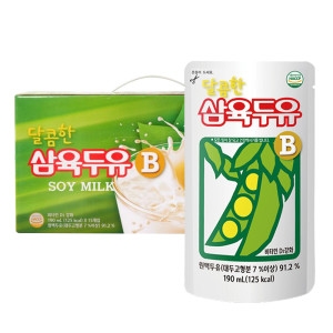 삼육식품 달콤한 삼육두유 B 파우치 190ml (15개)_이미지