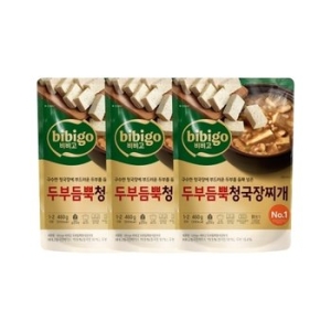CJ제일제당 비비고 두부듬뿍 청국장찌개 460g (3개)