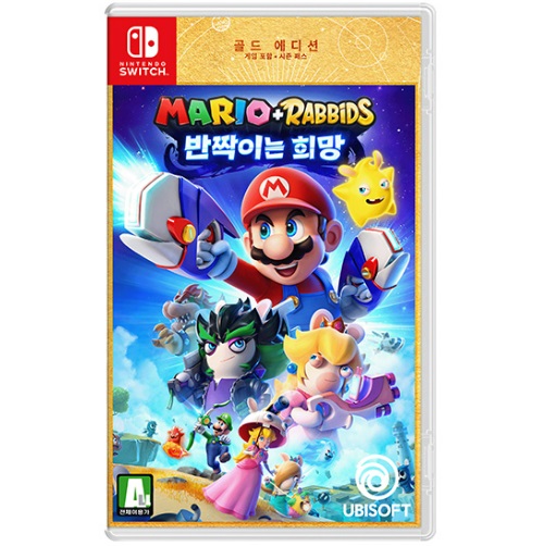 유비소프트 마리오 + 래비드 반짝이는 희망 한글판 (SWITCH, 골드에디션/패키지칩)