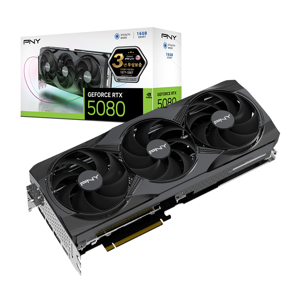 PNY 지포스 <b>RTX</b> <b>5080</b> D7 16GB Triple Fan 제이씨현