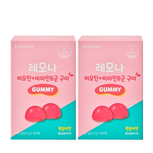 경남제약 레모나 비오틴 + 비타민B군 구미 60구미 (2개)