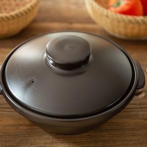 이천도자기 모던 내열 원형 전골냄비 도자기 양수 전통뚝배기 찌 (22cm)_이미지