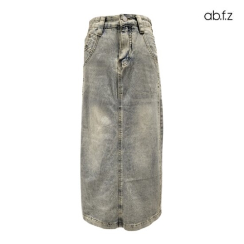 Ab.f.z 백 트임 포인트 H라인 롱 데님 스커트 APZ5ZS32G_이미지