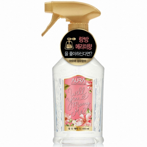 LG생활건강 아우라 퍼퓸 섬유탈취제 윌유메리미 400ml (2개)