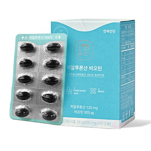 안국건강 인생뷰티 히알루론산 비오틴 60캡슐 (2개)_이미지