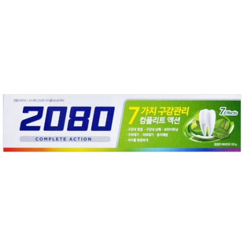 애경 2080 컴플리트액션 치약 허브민트향 120g (9개)