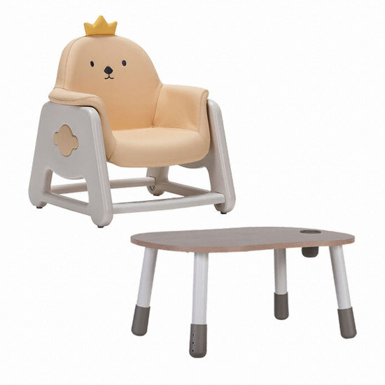 리바트 뚜뚜 높이조절 아이 책상 의자 세트 병아리베어