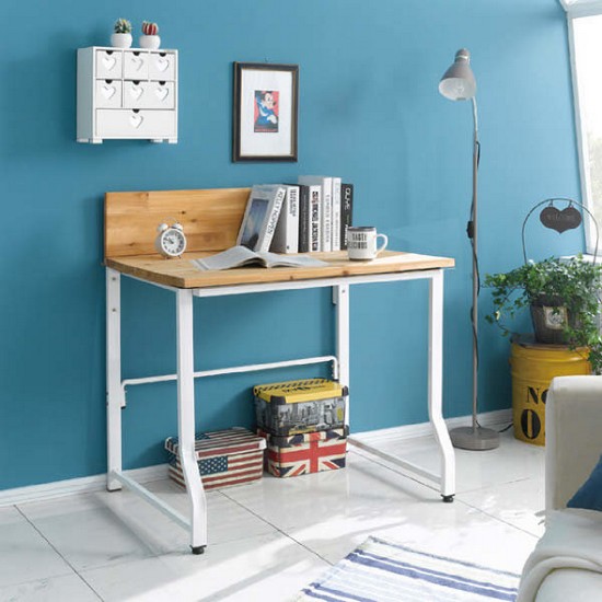  아름이와다움이 나르샤 소나무원목 스틸책상 [1200x620]