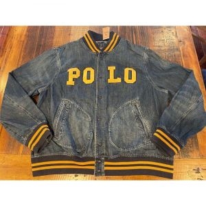 랄프로렌 폴로 바시티 스펠 아웃 데님 봄버 남성 2XB 재킷 2136643