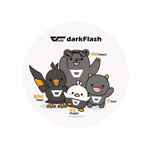 darkFlash Mascot DMP-25 원형 마우스패드 (Family)_이미지