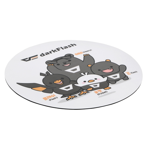 darkFlash Mascot DMP-25 원형 마우스패드 (Family)_이미지