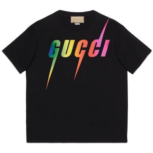 구찌 블레이드 프린트 코튼 티셔츠 616036 XJFF9 (1152, 블랙)