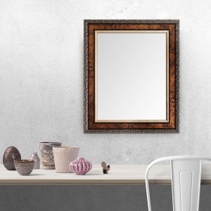 인테리어 벽걸이 화장대 거울 리프브라운대 300X600