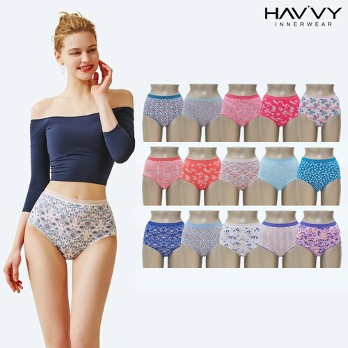 하비 5종SET 코튼100 인견 프린트팬티 빅사이즈