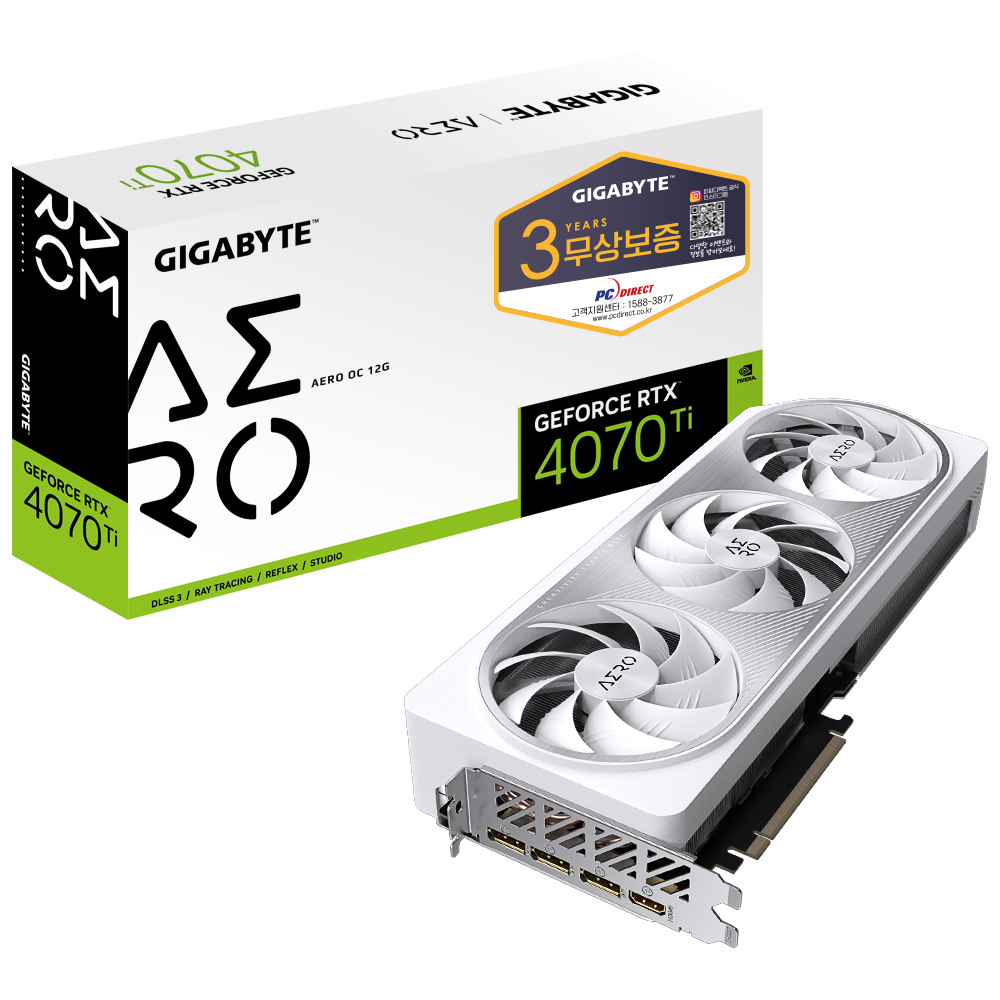 GIGABYTE 지포스 RTX 4070 Ti AERO OC D6X 12GB 피씨디렉트_이미지