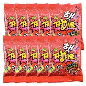  롯데제과 1000핵짱셔여 후르츠 51g x 10개 짱셔여 후