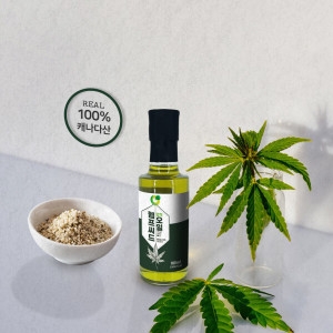 맛뜨락 100% 저온압착 햄프씨드오일 대마종자유 헴프씨드오일 180ml