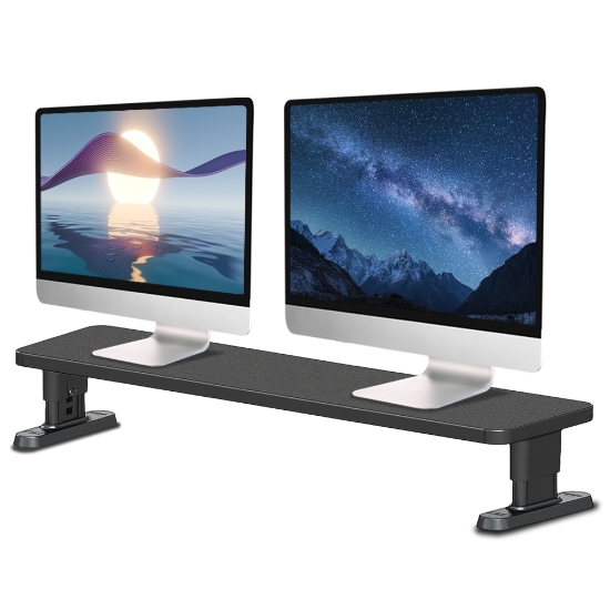 고부기 4단 높이 조절 스탠드 컴퓨터 모니터 받침대 (듀얼)_이미지