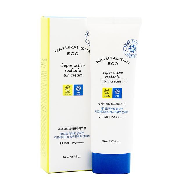  더페이스샵 내추럴 선 에코 슈퍼 액티브 리프세이프 선 80ml [1개]