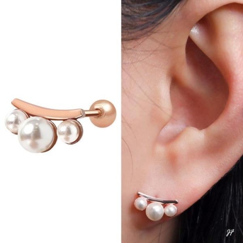 셀러허브 14K 골드필드 진주 바 귓바퀴 피어싱 S32621239_이미지
