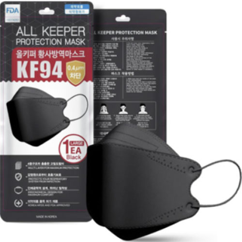 올키퍼 황사방역 마스크 KF94 대형 블랙
