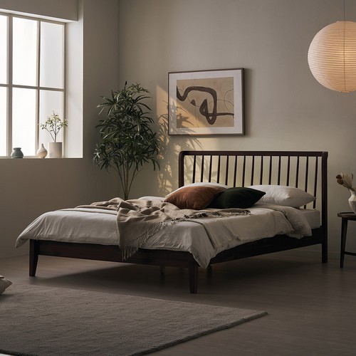 동서가구 이즈 엘로엔 원목 LED침대 Q (40TCL텍스독립)