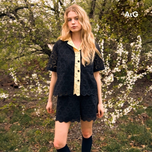 더엣지 바이에딧 콜라보 블러썸 아일렛 하프팬츠 343676