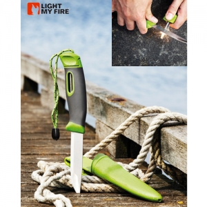 라이트마이파이어 파이어 나이프-캠핑용나이프와 파이어스틸 합체 (그린)