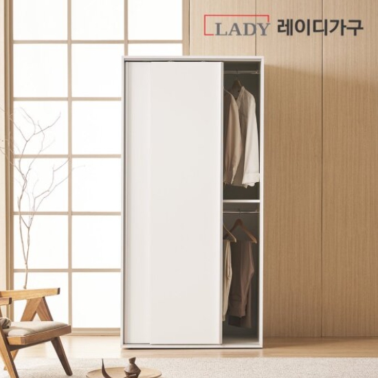 프리핏 2단 행거형 키큰 슬라이딩 옷장 1000